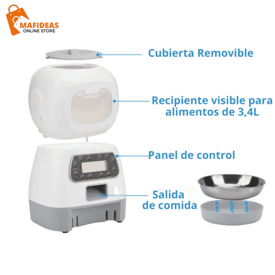 Dispensador de Alimento de Mascota con Temporizador