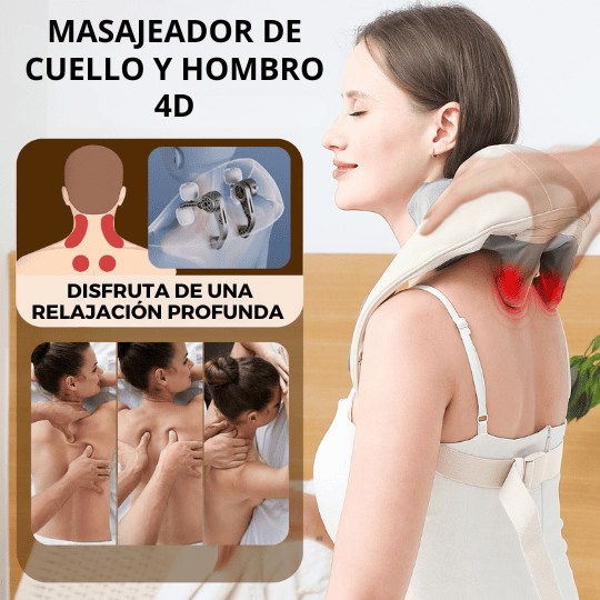 RelaxPro Max: Masajeador de Cuello y Hombros  4D