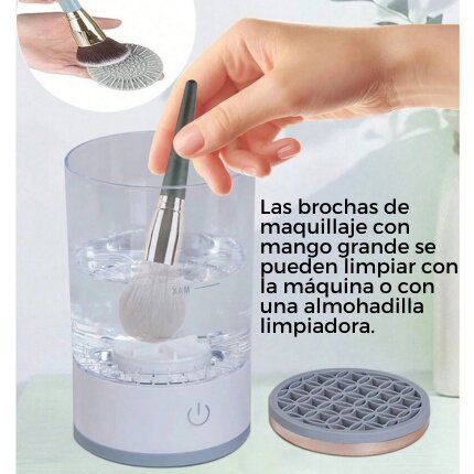 Limpiador de Brochas de Maquillaje Eléctrico con Esterilización UV